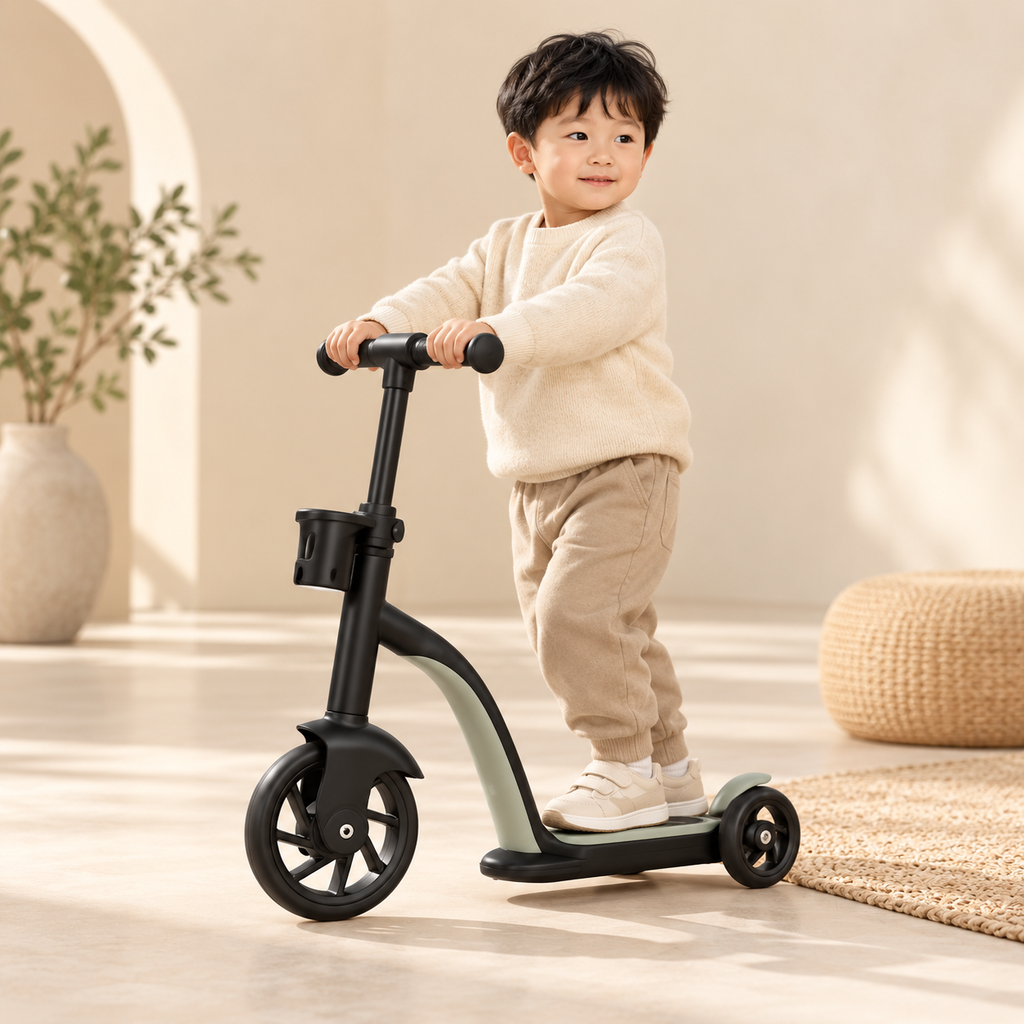 Scooter 3 en 1 infantil en ambiente lifestyle Lina